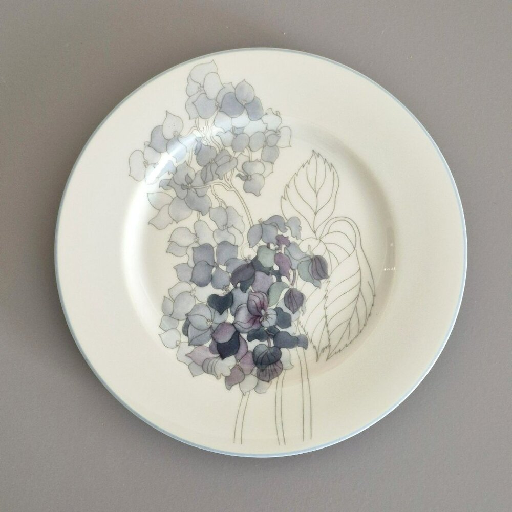 Vintage Block Spal Hydrangea Dinner, Salad & Bread Plate Set of 3, Cottagecore - Picture 4 of 7